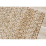 Light Sand Jute Handmade Diamond Pattern Area Rug