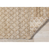 Light Sand Jute Handmade Diamond Pattern Area Rug