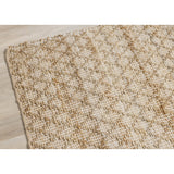 Light Sand Jute Handmade Diamond Pattern Area Rug