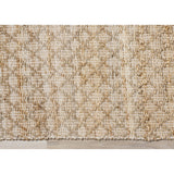 Light Sand Jute Handmade Diamond Pattern Area Rug