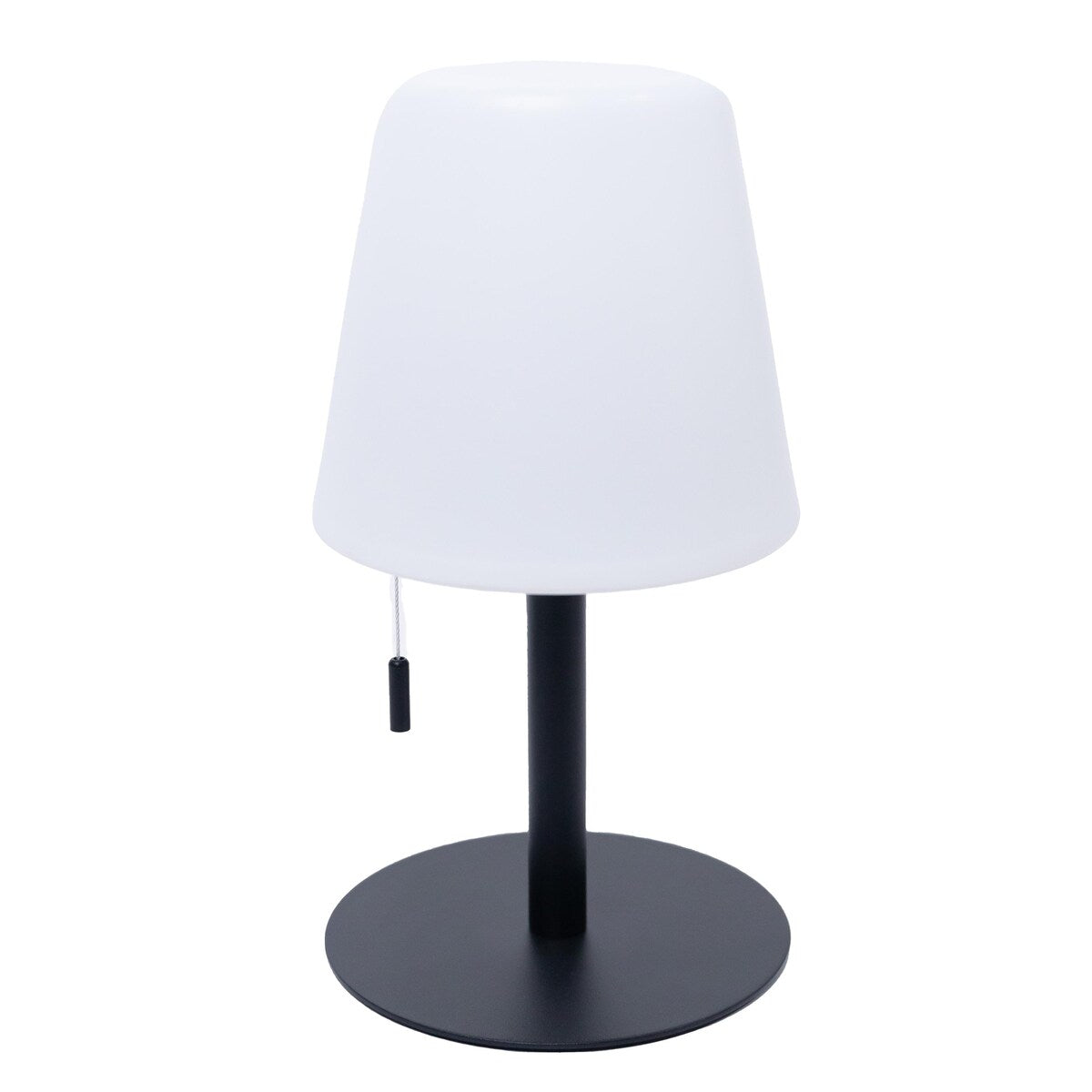 Light Your Patio Mini LED Cordless Rechargeable Weatherproof Indoor/Outdoor Table Lamp, Matte Black Finish