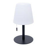 Light Your Patio Mini LED Cordless Rechargeable Weatherproof Indoor/Outdoor Table Lamp, Matte Black Finish