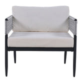 Light luxury style outdoor suit combination With 1 Love Sofa,2 Single Sofa,1 Coffee Table