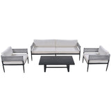Light luxury style outdoor suit combination With 1 Love Sofa,2 Single Sofa,1 Coffee Table