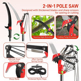 Light-weight Manual Pole Saw Tree Trimmers Long Handle Pruner Set