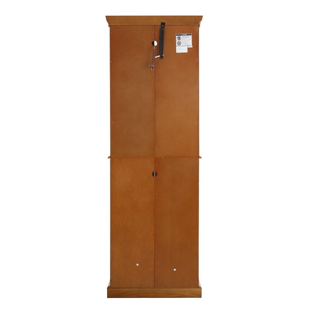 Lighted Curio Display Cabinet: Adjustable Shelves, Mirrored Back, Tempered Glass Doors (6 Tier)