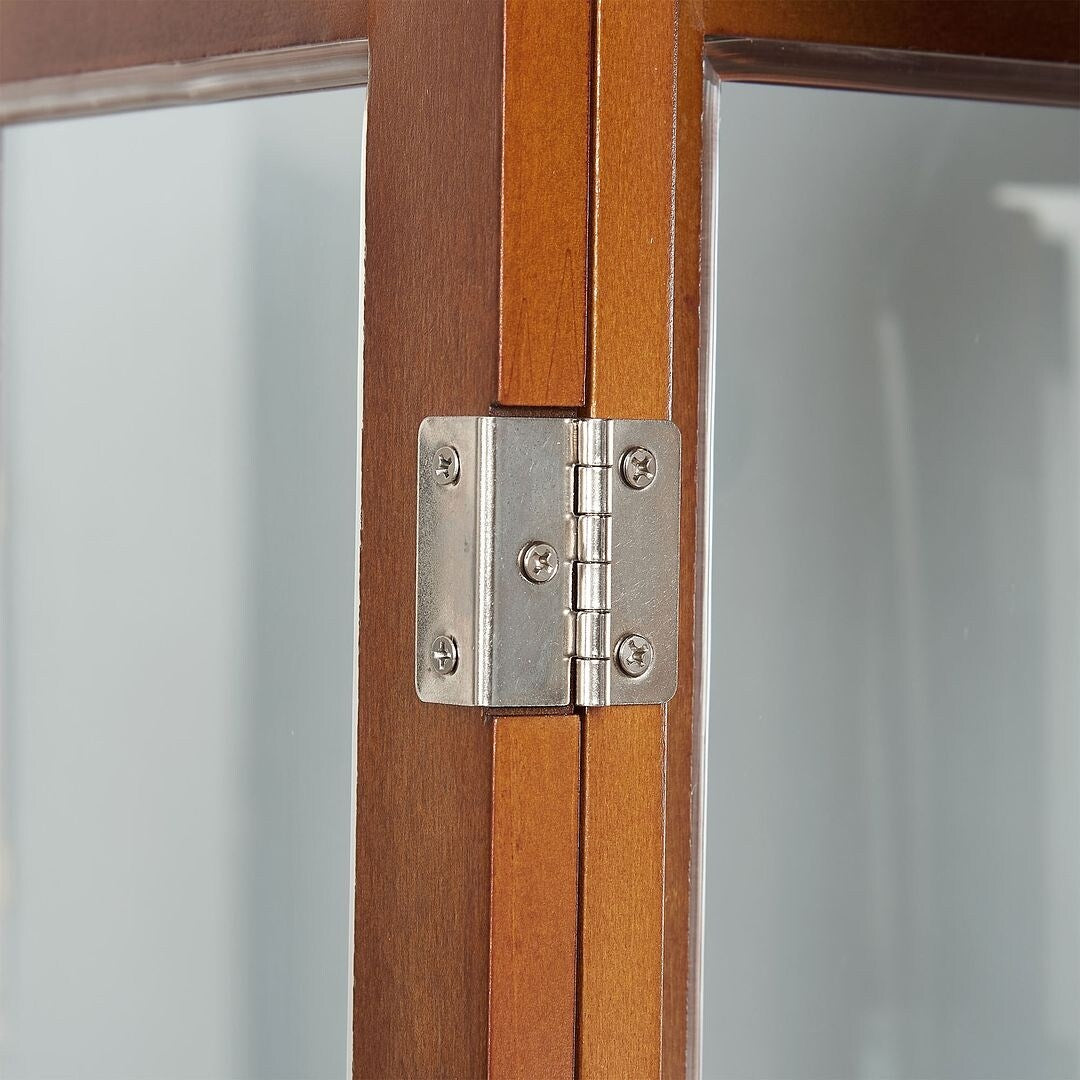 Lighted Curio Display Cabinet: Adjustable Shelves, Mirrored Back, Tempered Glass Doors (6 Tier)