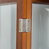Lighted Curio Display Cabinet: Adjustable Shelves, Mirrored Back, Tempered Glass Doors (6 Tier)