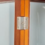 Lighted Curio Display Cabinet: Adjustable Shelves, Mirrored Back, Tempered Glass Doors (6 Tier)