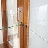 Lighted Curio Display Cabinet: Adjustable Shelves, Mirrored Back, Tempered Glass Doors (6 Tier)