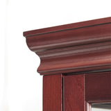 Lighted Curio Display Cabinet: Adjustable Shelves, Mirrored Back, Tempered Glass Doors (6 Tier)