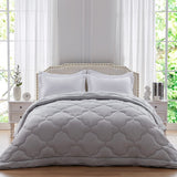 Lightweight Comforter Queen,Soft Down Alternative Solid Comforter,Thin Microfiber Reversible Cloud Pattern Bedding Comforter