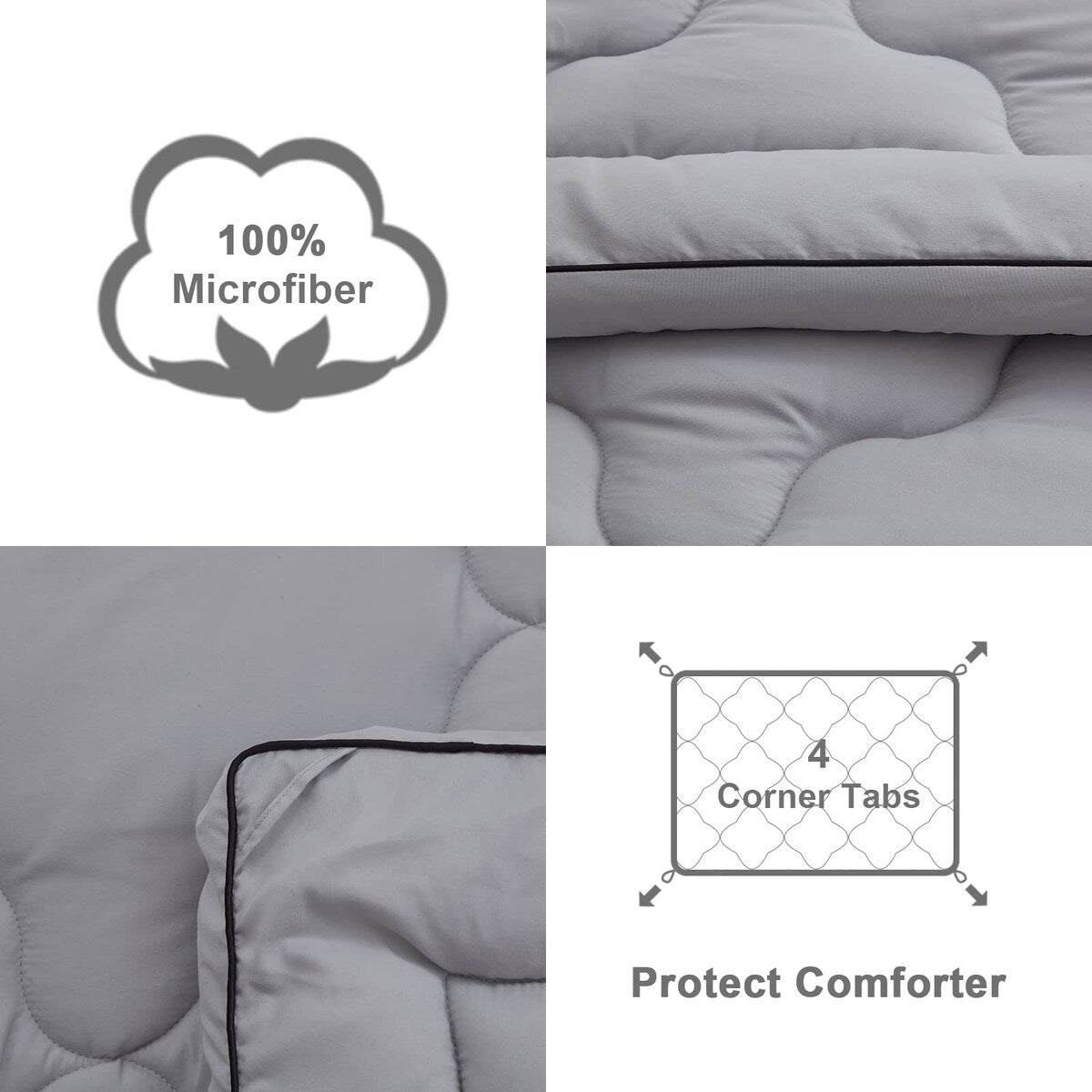 Lightweight Comforter Queen,Soft Down Alternative Solid Comforter,Thin Microfiber Reversible Cloud Pattern Bedding Comforter