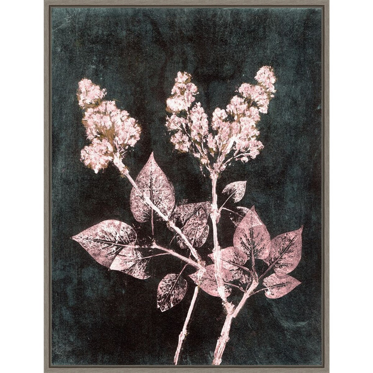 Lilac 1 Blush Dark Green by Pernille Folcarelli Framed Canvas Wall Art Print - Sylvie Greywash