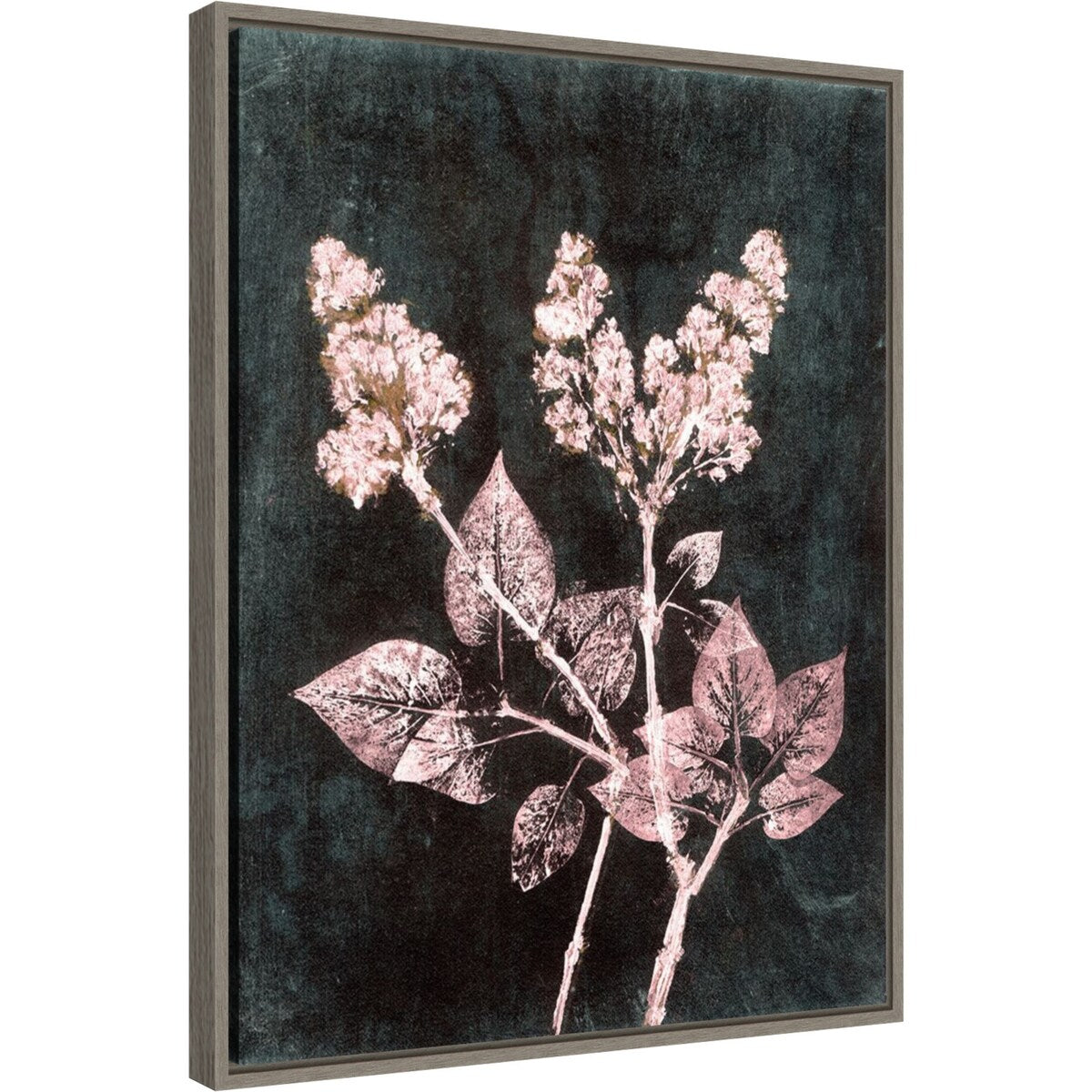 Lilac 1 Blush Dark Green by Pernille Folcarelli Framed Canvas Wall Art Print - Sylvie Greywash