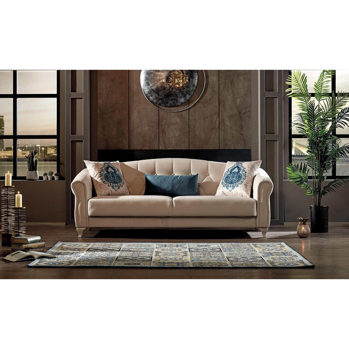 Lili Living Room 3 Seat Sleeper Convertible Sofa