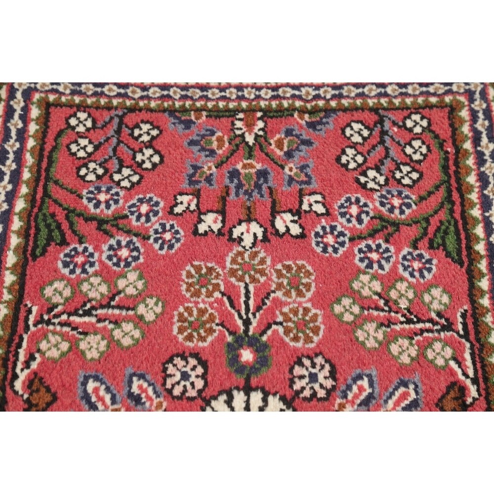 Lilian Floral Hand-Knotted Wool Persian Oriental Area Rug - 2'8" x 1'10"