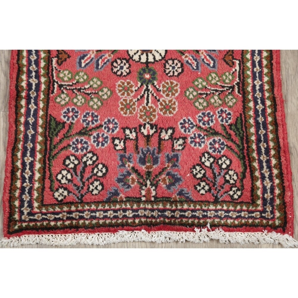 Lilian Floral Hand-Knotted Wool Persian Oriental Area Rug - 2'8" x 1'10"