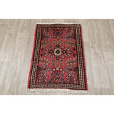 Lilian Floral Hand-Knotted Wool Persian Oriental Area Rug - 2'8" x 1'10"