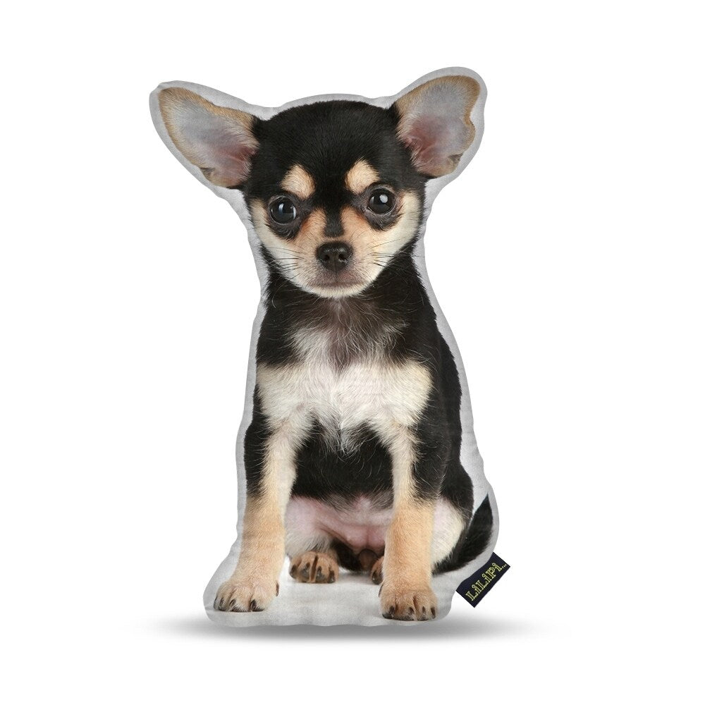 Lilipi Chihuahua Black Decorative Accent Throw Pillow