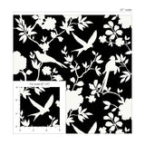 Lillian August Kauai Bird Toile Embossed Vinyl Unpasted Wallpaper