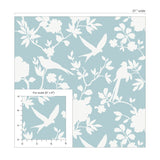 Lillian August Kauai Bird Toile Embossed Vinyl Unpasted Wallpaper