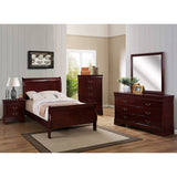 Lillie 4 Piece Cherry Classic Sleigh Bedroom Set