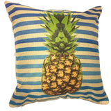 Lillowz Stripped Pineapple Throw Pillow 17-inch