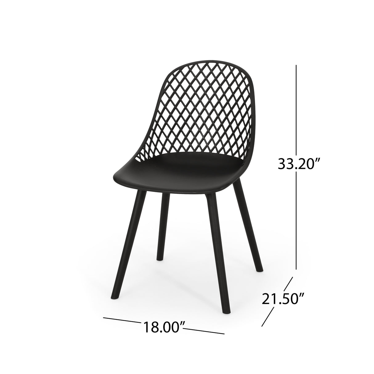 Lily Modern Outdoor Dining Chair (Set of 4) by Christopher Knight Home - 18.00" W x 21.50" L x 33.20" H