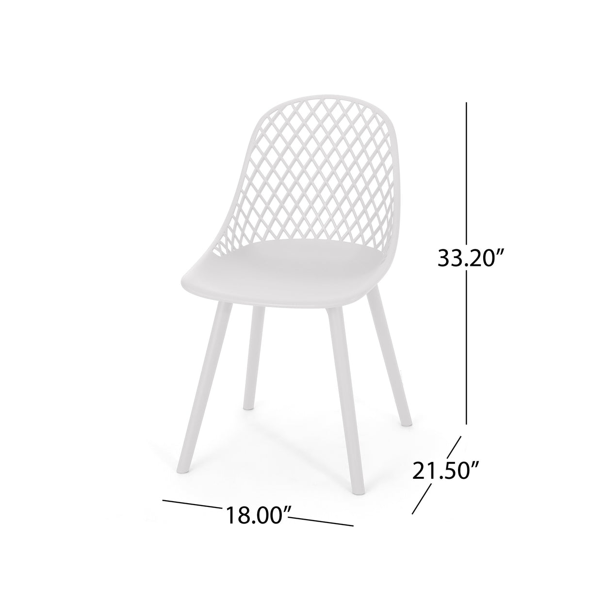 Lily Modern Outdoor Dining Chair (Set of 4) by Christopher Knight Home - 18.00" W x 21.50" L x 33.20" H