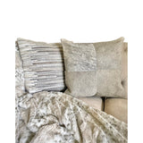 Maxwell Throw Pillow Ivory/Grey