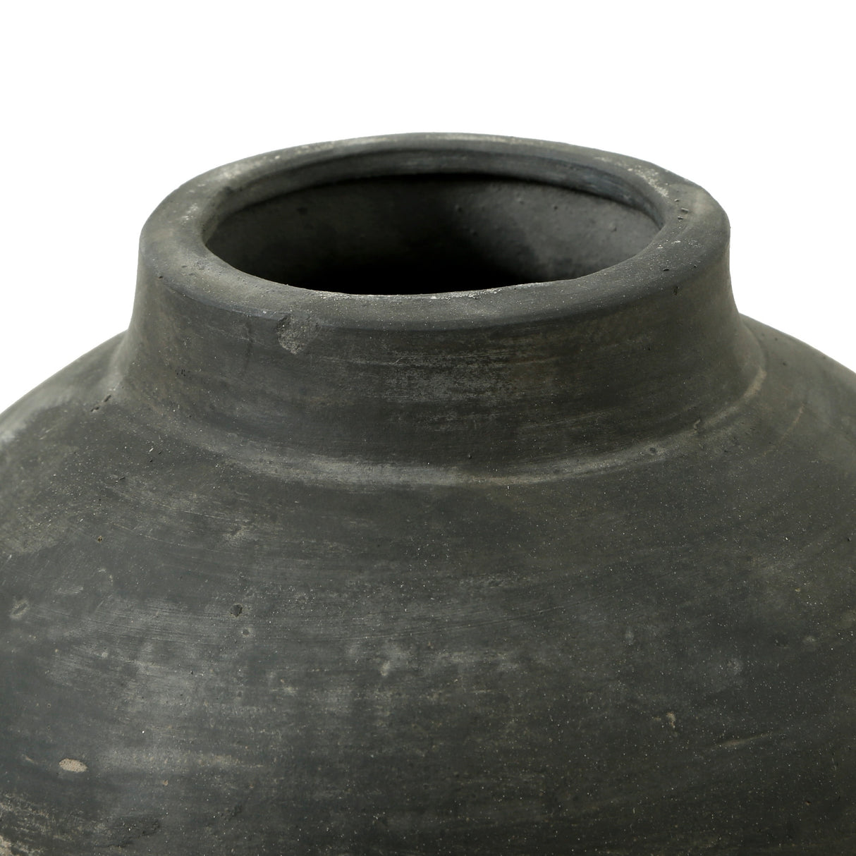Artissance 6.7"H Small Gray Ceramic Indoor Outdoor Pottery Vase, Home and Garden Decor
