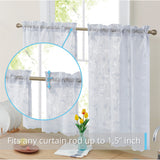 HLC.me Joyce Lace Sheer Kitchen Cafe Curtain Tiers for Small Windows, Kitchen & Bathroom