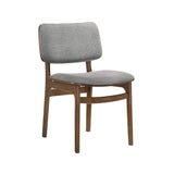Lima Mid-Century Modern Wood Upholstered Dining Chairs - Set of 2