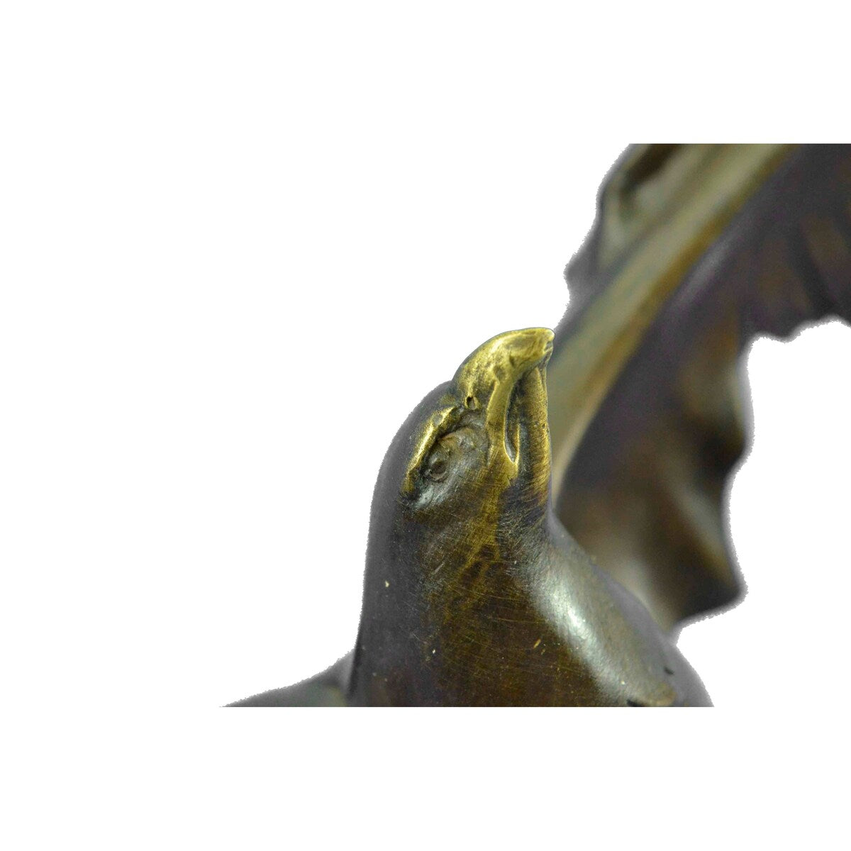 Limited Edition Two Flying Eagle Soar In The Air Bronze Sculpture Marble Base Fi