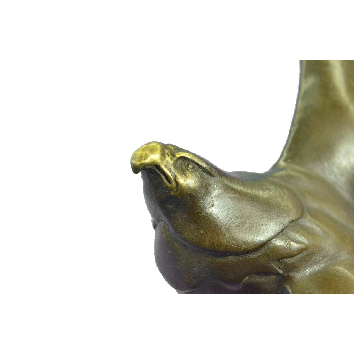 Limited Edition Two Flying Eagle Soar In The Air Bronze Sculpture Marble Base Fi