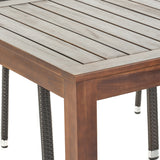 Christopher Knight Home Lincoln 7-Piece Wicker and Wood Dining Set