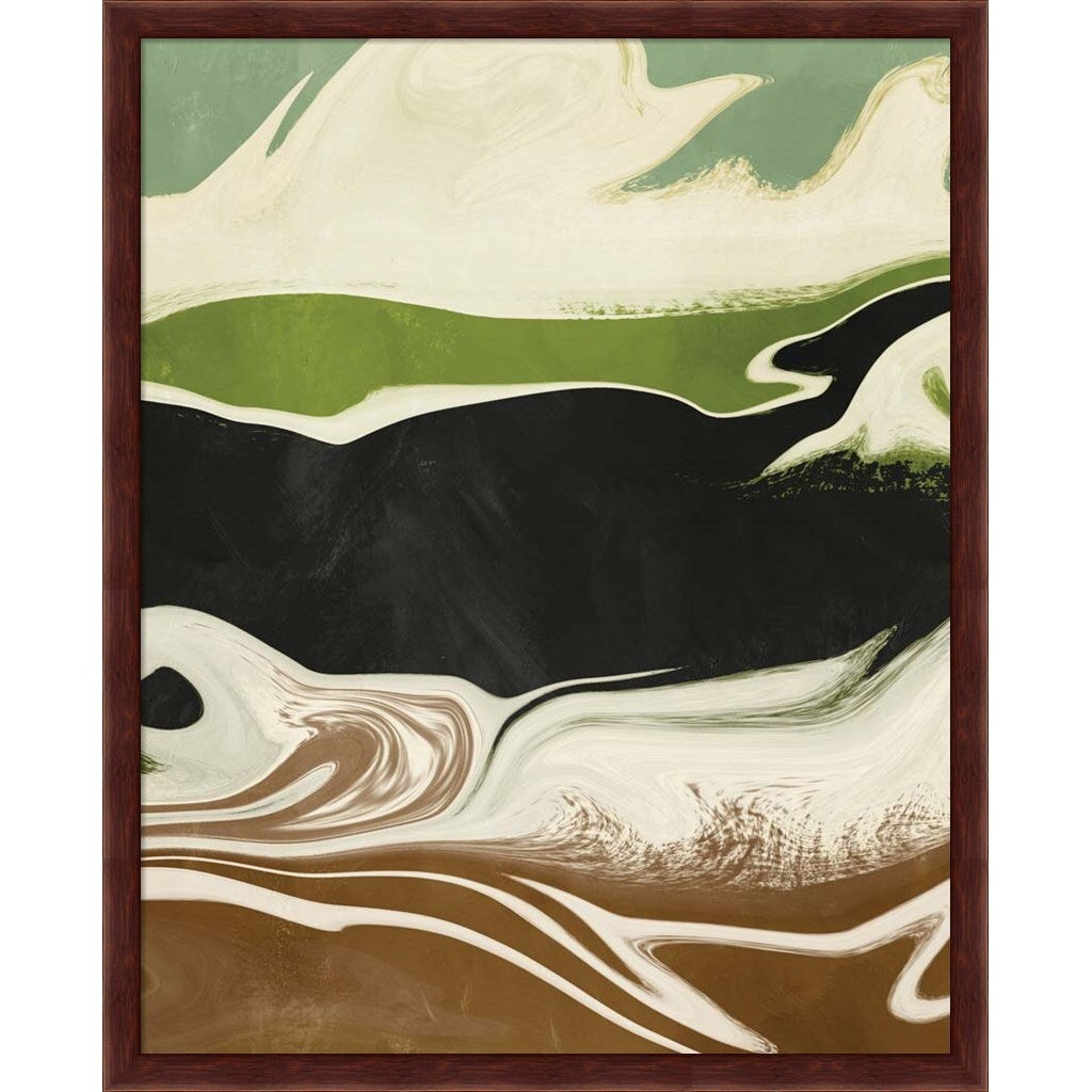Linda Woods 'Organic Wave' Framed Art (Set of 2)