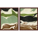 Linda Woods 'Organic Wave' Framed Art (Set of 2)