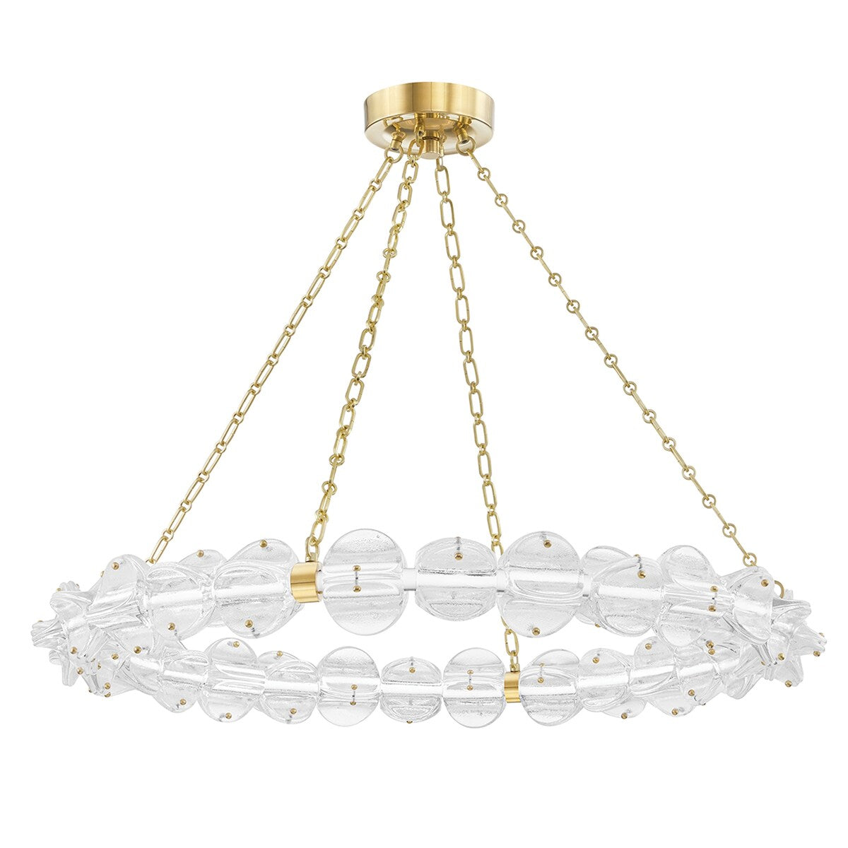 Lindley Small LED Chandelier with Etched Shade