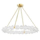 Lindley Small LED Chandelier with Etched Shade