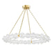 Lindley Small LED Chandelier with Etched Shade