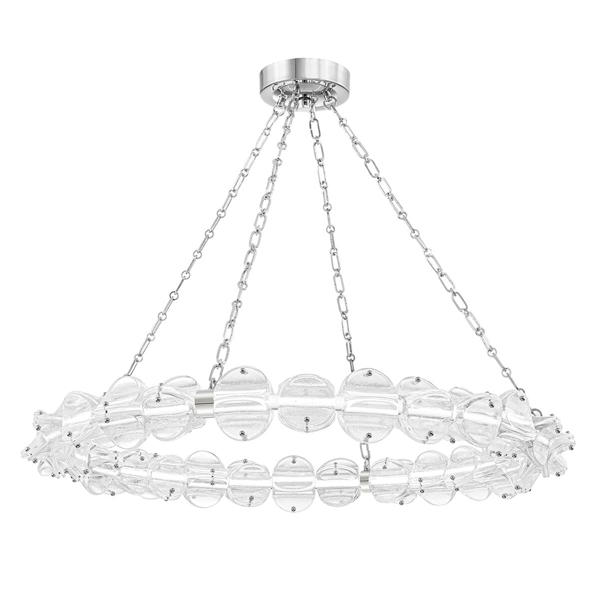 Lindley Small LED Chandelier with Etched Shade