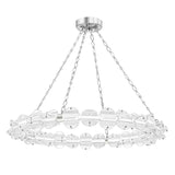 Lindley Small LED Chandelier with Etched Shade