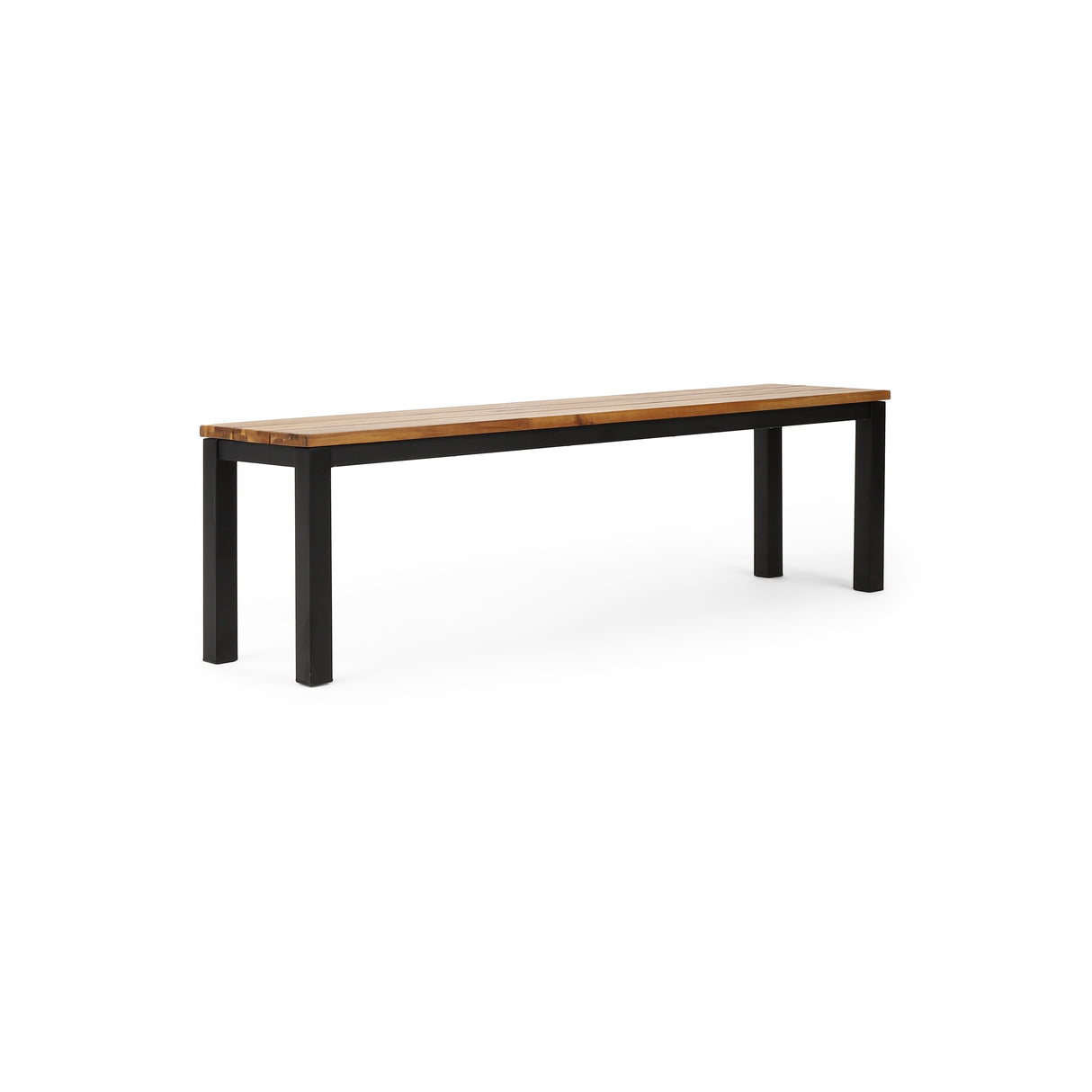 Lindsey Outdoor Outdoor Modern Industrial Acacia Wood Bench by Christopher Knight Home