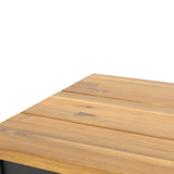 Lindsey Outdoor Outdoor Modern Industrial Acacia Wood Bench by Christopher Knight Home