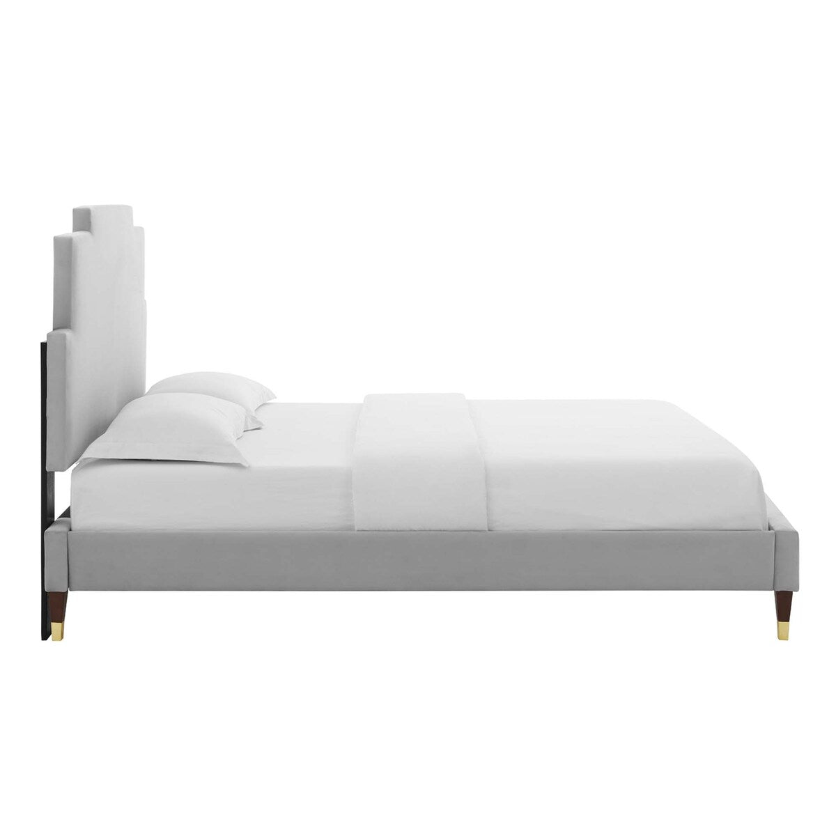 Lindsey Performance Velvet Queen Platform Bed