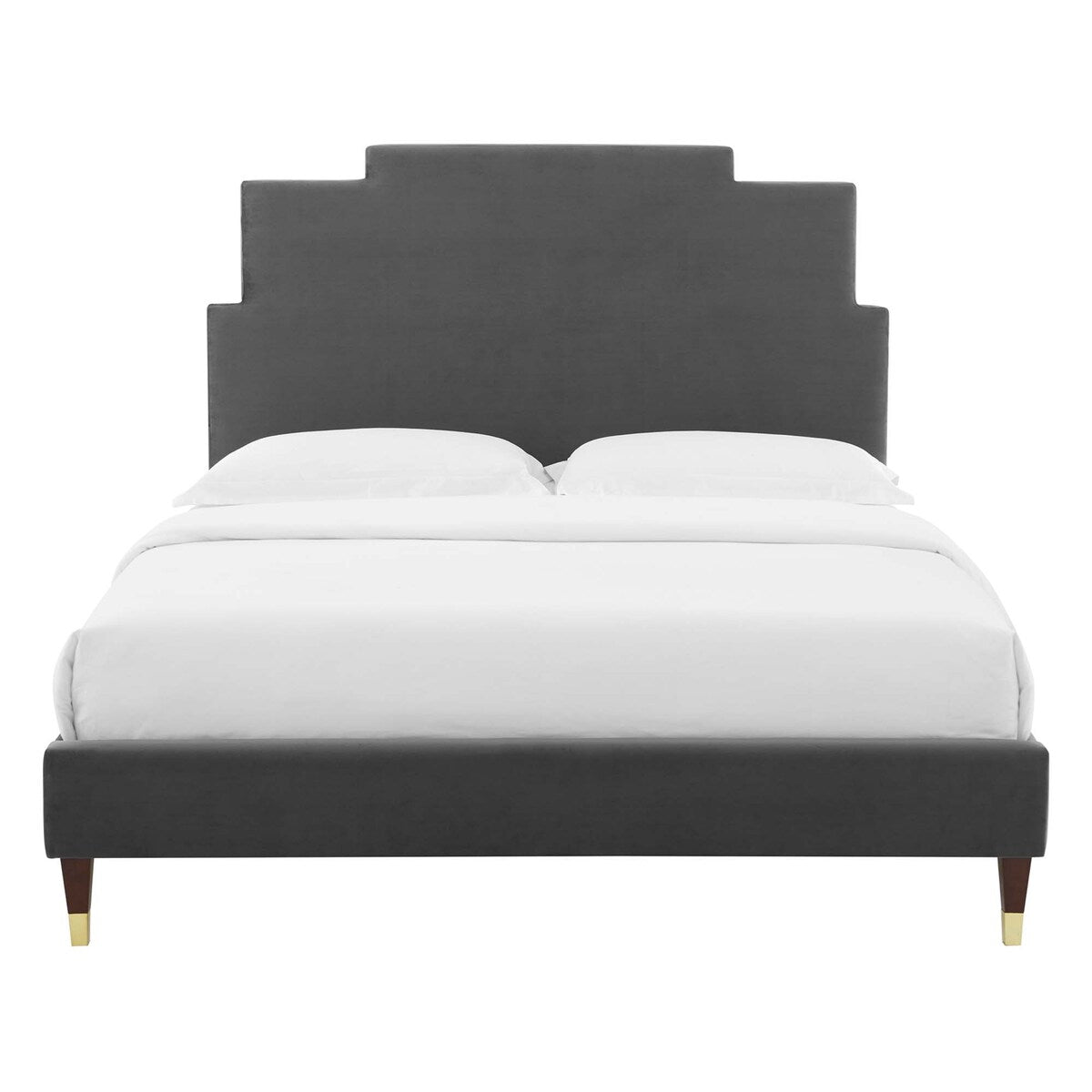 Lindsey Performance Velvet Queen Platform Bed