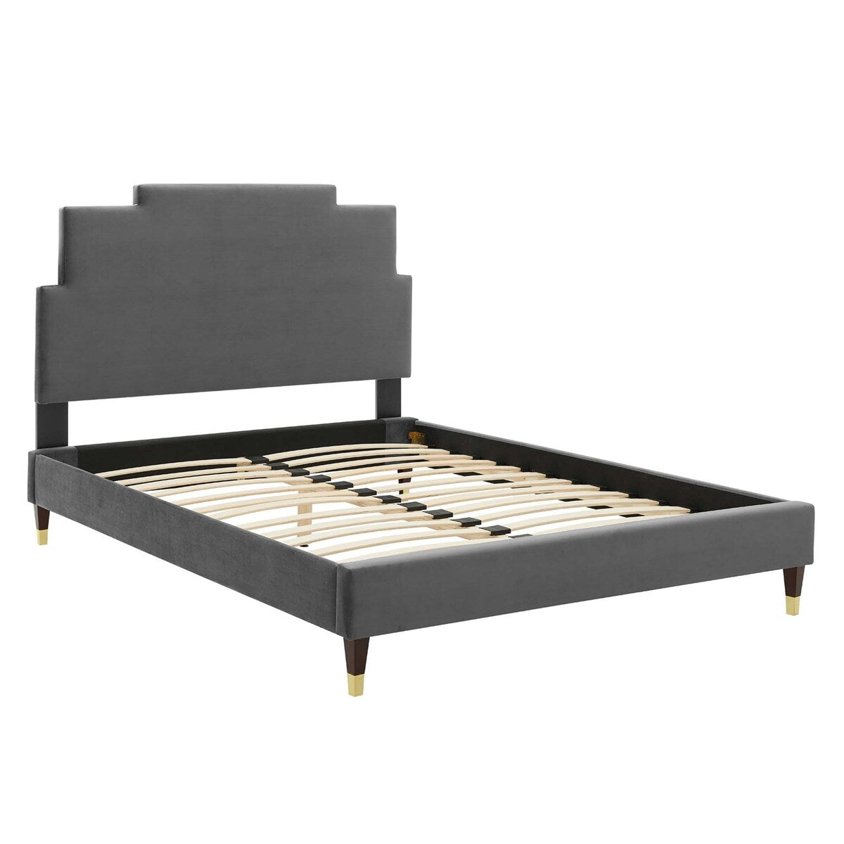 Lindsey Performance Velvet Queen Platform Bed