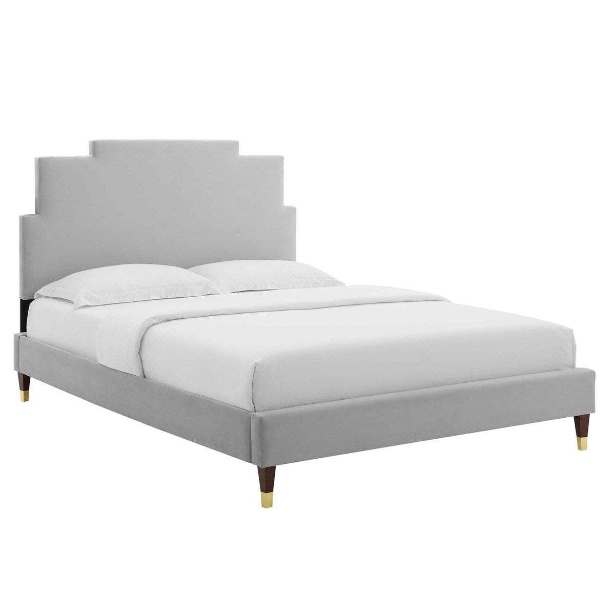 Lindsey Performance Velvet Queen Platform Bed